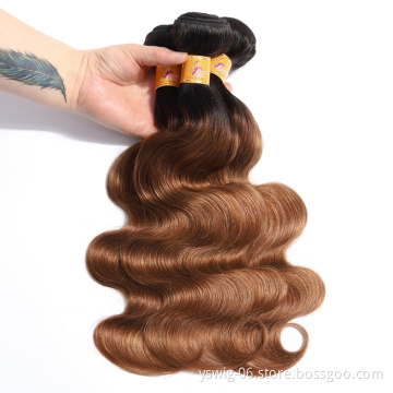 YS Best Mink Peruvian Hair In China Body Wave Ombre Color 1b 30# Unprocessed Virgin Human Xuchang Peruvian Hair